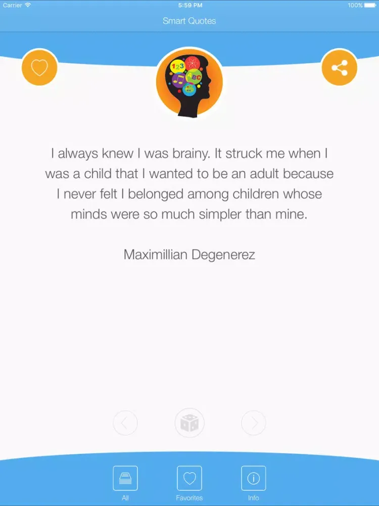 Smart Quotes - Words About Intelligence iPad  스크린샷