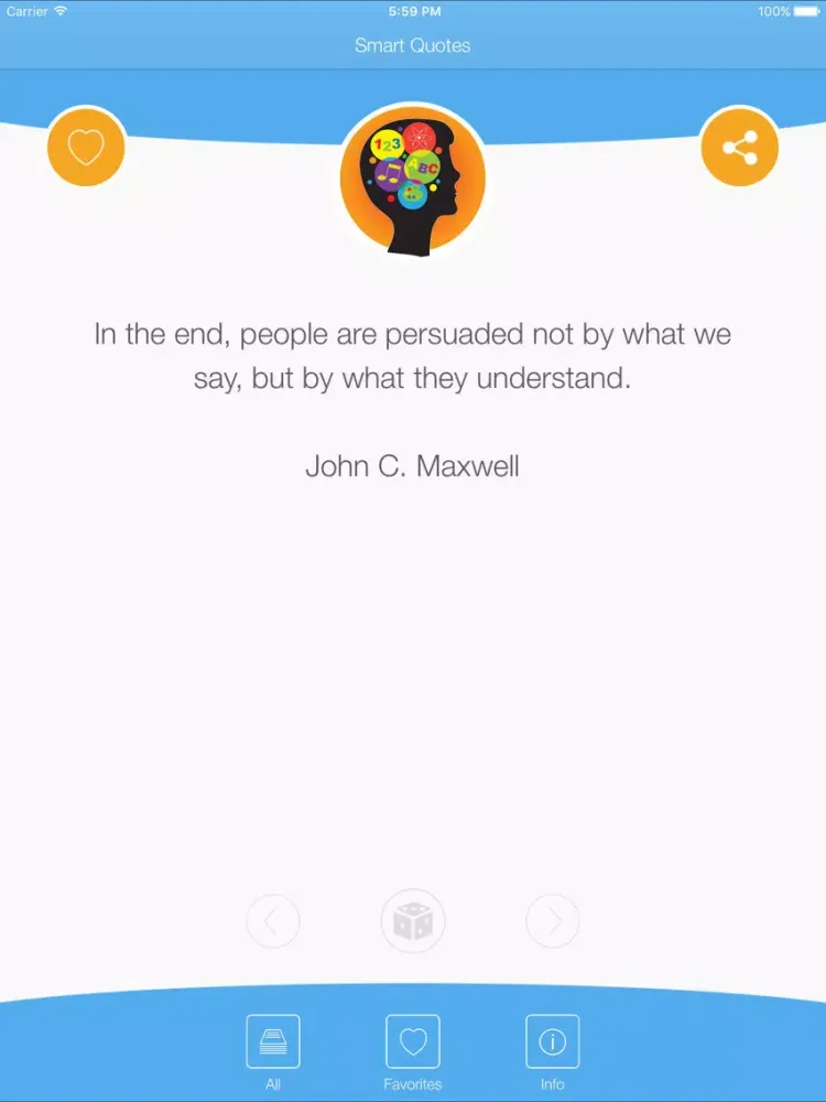 Smart Quotes - Words About Intelligence iPad  스크린샷