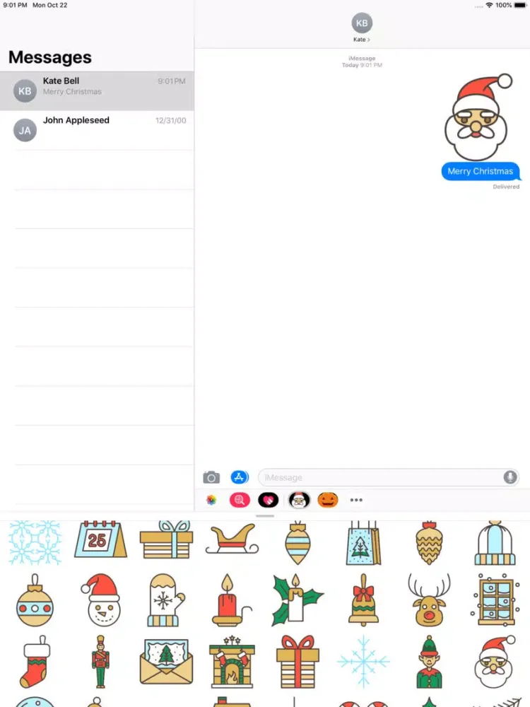 Xmas Stickers 4 Christmas iPad  スクリーンショット