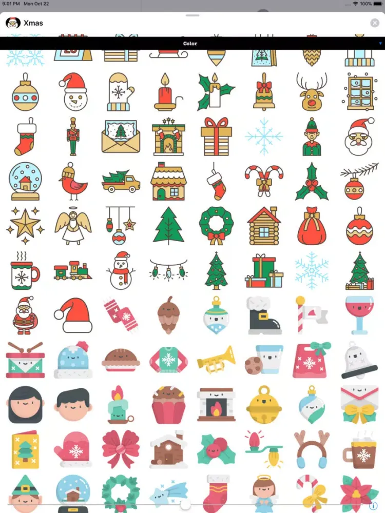 Xmas Stickers 4 Christmas iPad  スクリーンショット