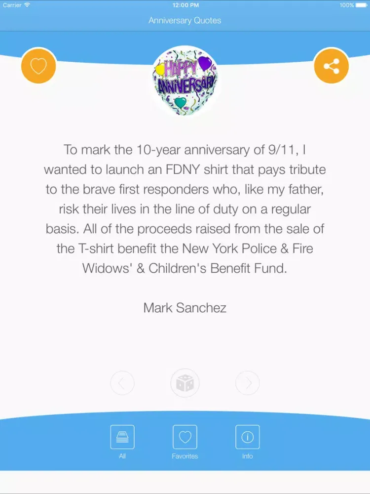 Zrzuty ekranu Anniversary Quotes - Quotes of Love and Milestones iPad 