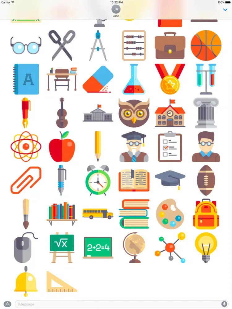 Ảnh chụp màn hình của Education Stickers - Fun School iMessage Pics iPad 