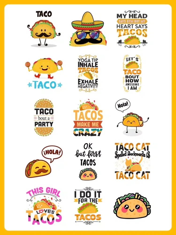 Funny Tacos Emojis & Emotes iPad  سکرین شاٹس
