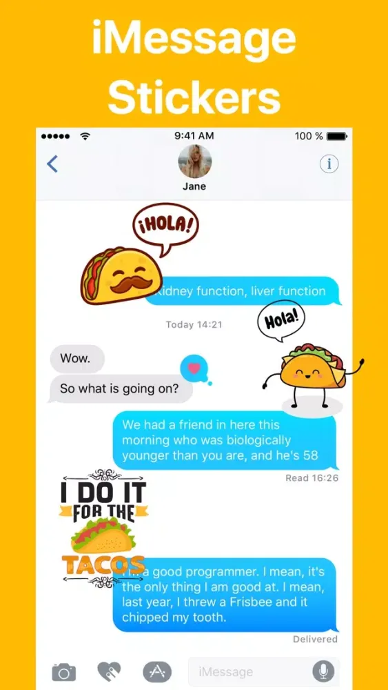 Funny Tacos Emojis & Emotes سکرین شاٹس
