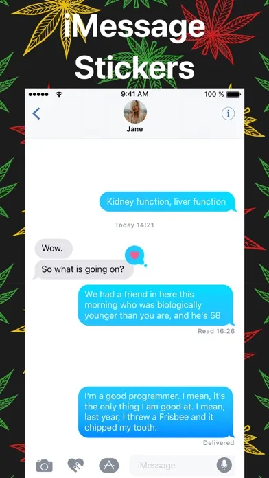 Tangkapan skrin Weed Firm Marijuana Emojis App