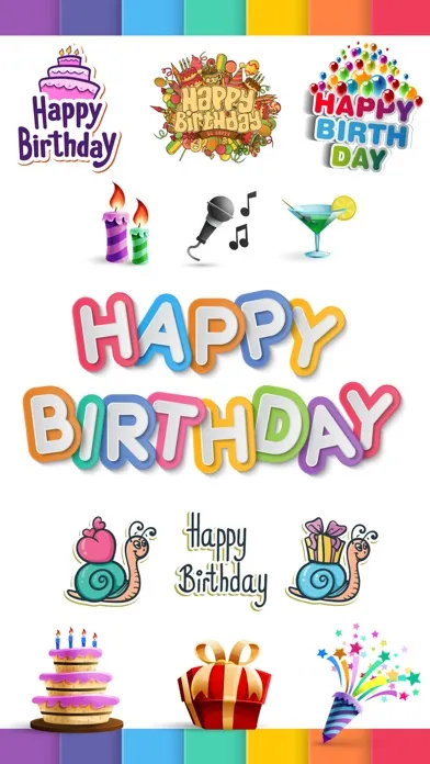 Happy Birthday Stickers Pack স্ক্রিনশট