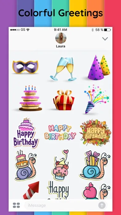 Happy Birthday Stickers Pack স্ক্রিনশট