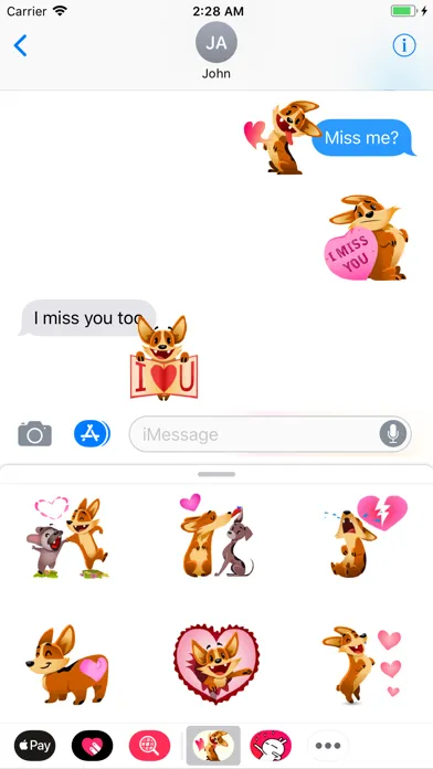 Animated Biscuit in Love Emoji Screenshots