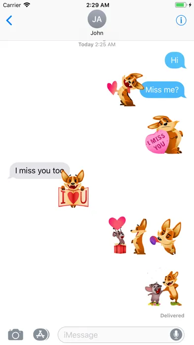 Animated Biscuit in Love Emoji Screenshots