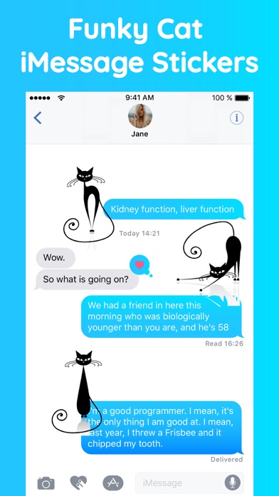 ภาพหน้าจอของ Celeb Cat SMS Stickers Pack IM