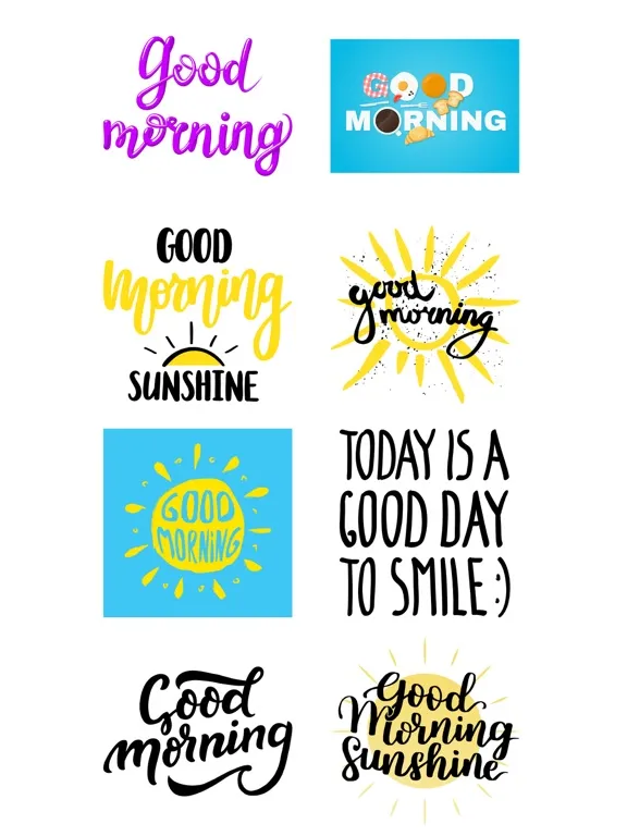تصاویر Good Morning Stickers Pack App iPad 
