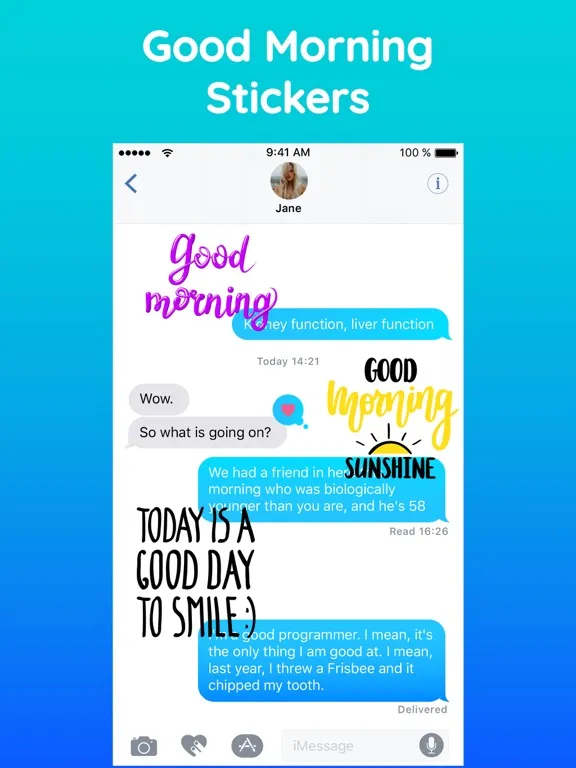 تصاویر Good Morning Stickers Pack App iPad 