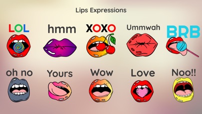 Kiss Lips Dirty Sticker Emojis應用截圖