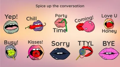 Tangkapan layar Kiss Lips Dirty Sticker Emojis