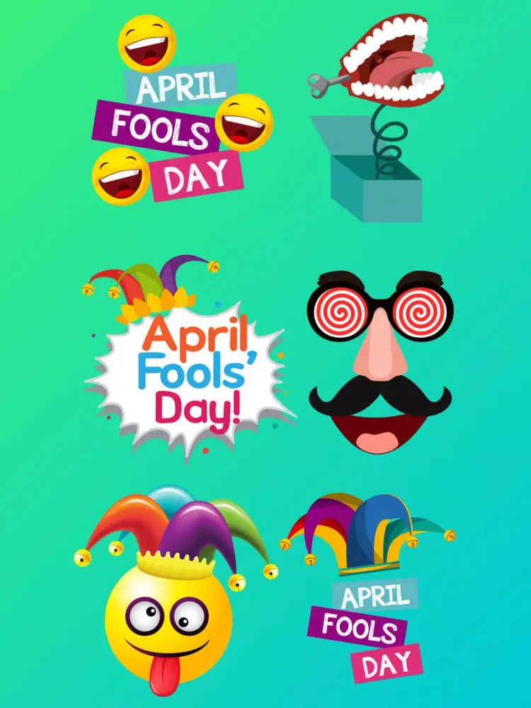 Ảnh chụp màn hình của April Fools' Day Fun Stickers iPad 