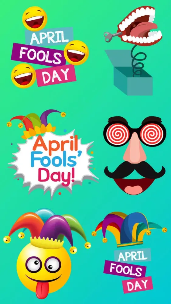 Ảnh chụp màn hình của April Fools' Day Fun Stickers
