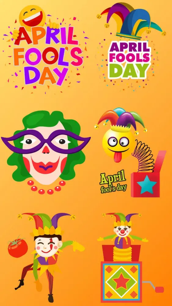 Ảnh chụp màn hình của April Fools' Day Fun Stickers