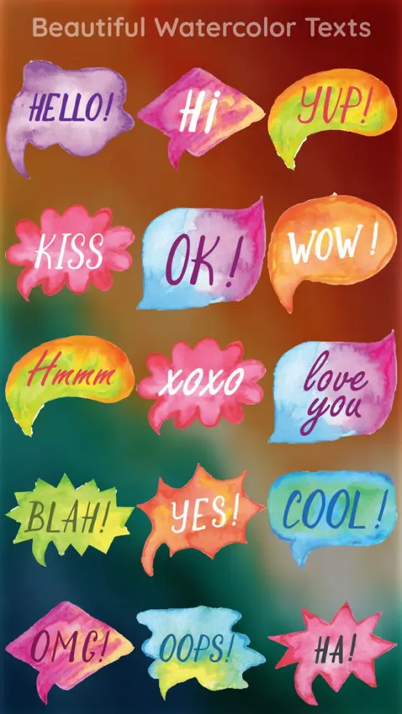 Watercolor Words Sticker Pack應用截圖