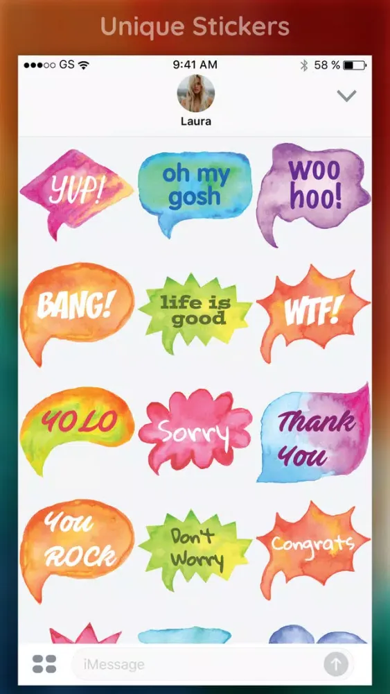 Watercolor Words Sticker Pack應用截圖