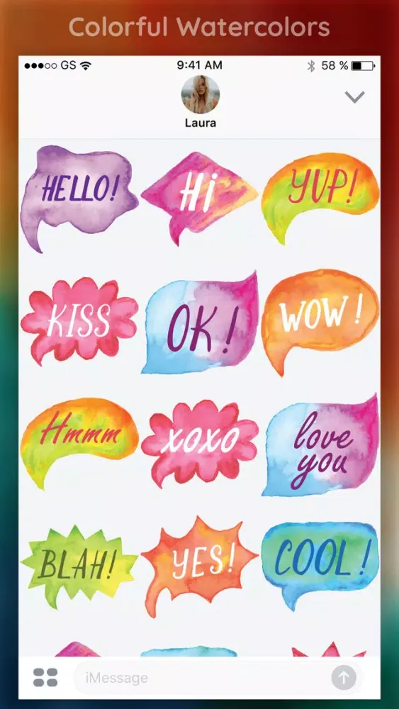 Watercolor Words Sticker Pack應用截圖