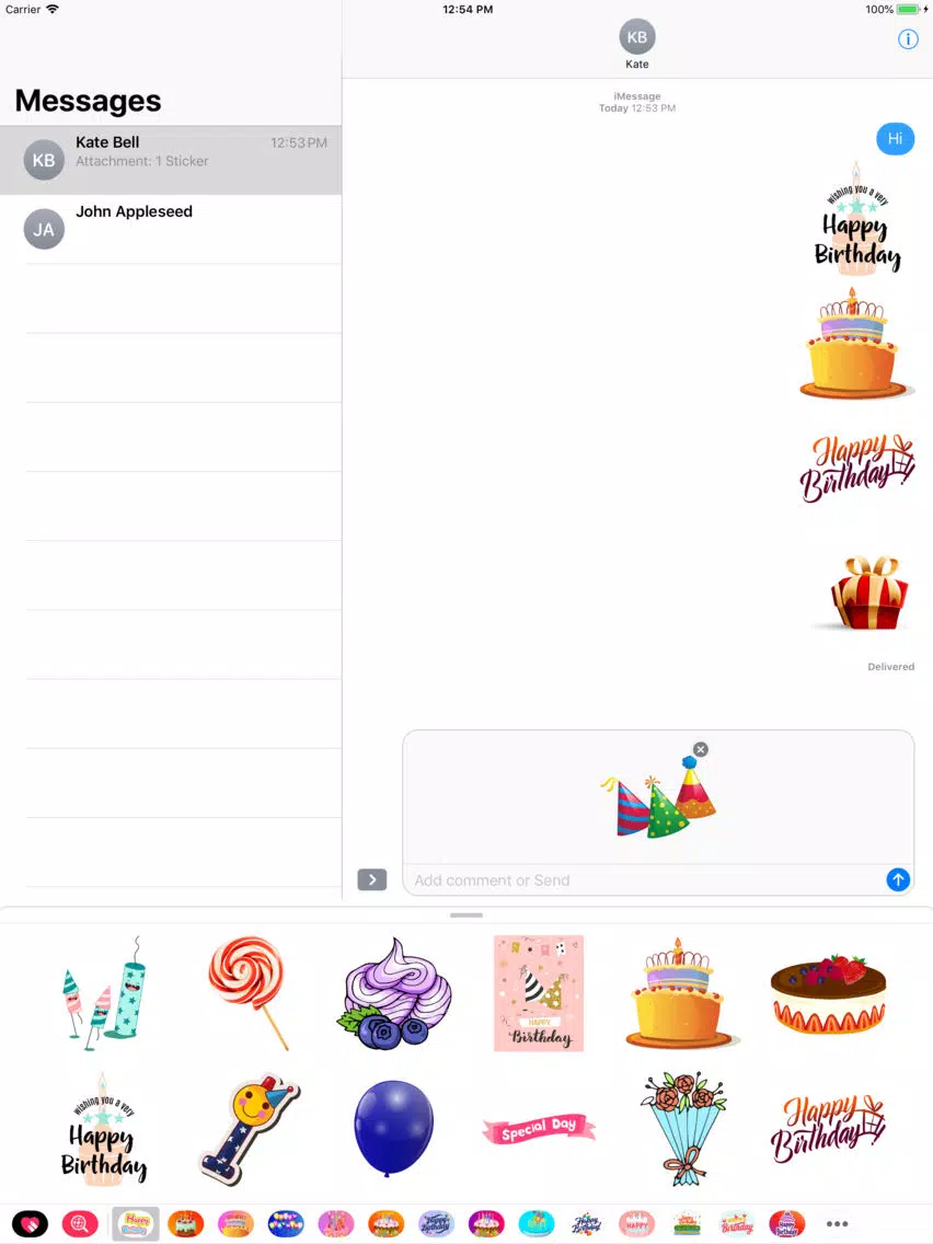 Happy Birthday Card Greets Emo iPad 應用截圖