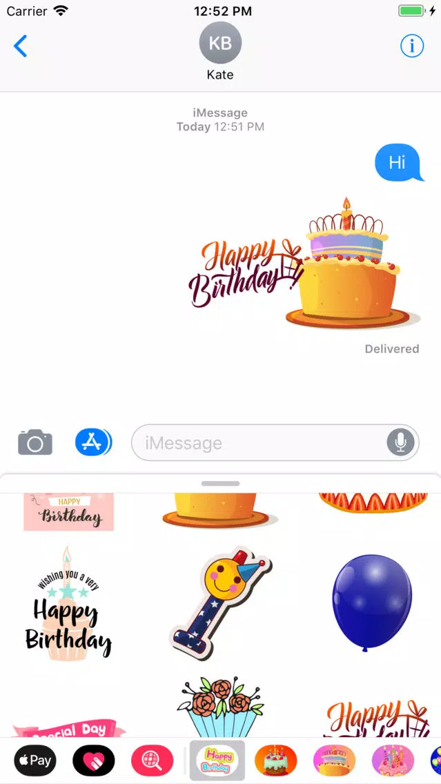 Happy Birthday Card Greets Emo應用截圖