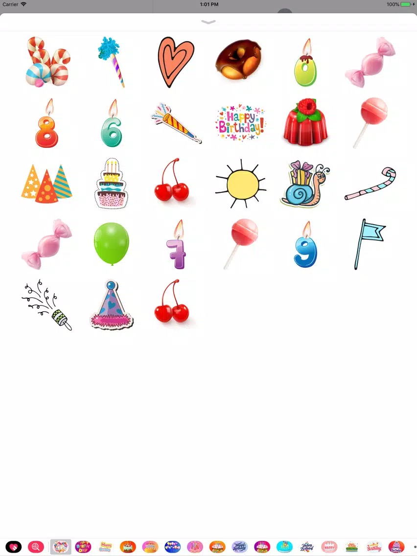 Happy Birthday Cards Emoji App iPad 應用截圖
