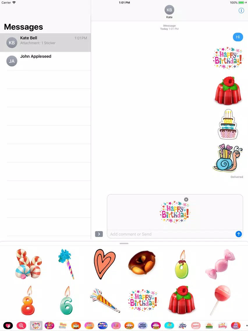 Happy Birthday Cards Emoji App iPad 應用截圖