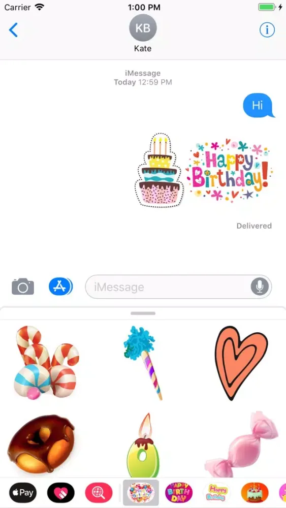 Screenshot di Happy Birthday Cards Emoji App