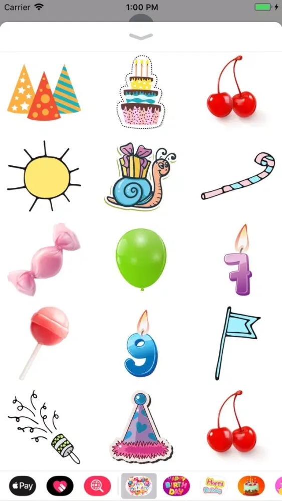 Screenshot di Happy Birthday Cards Emoji App
