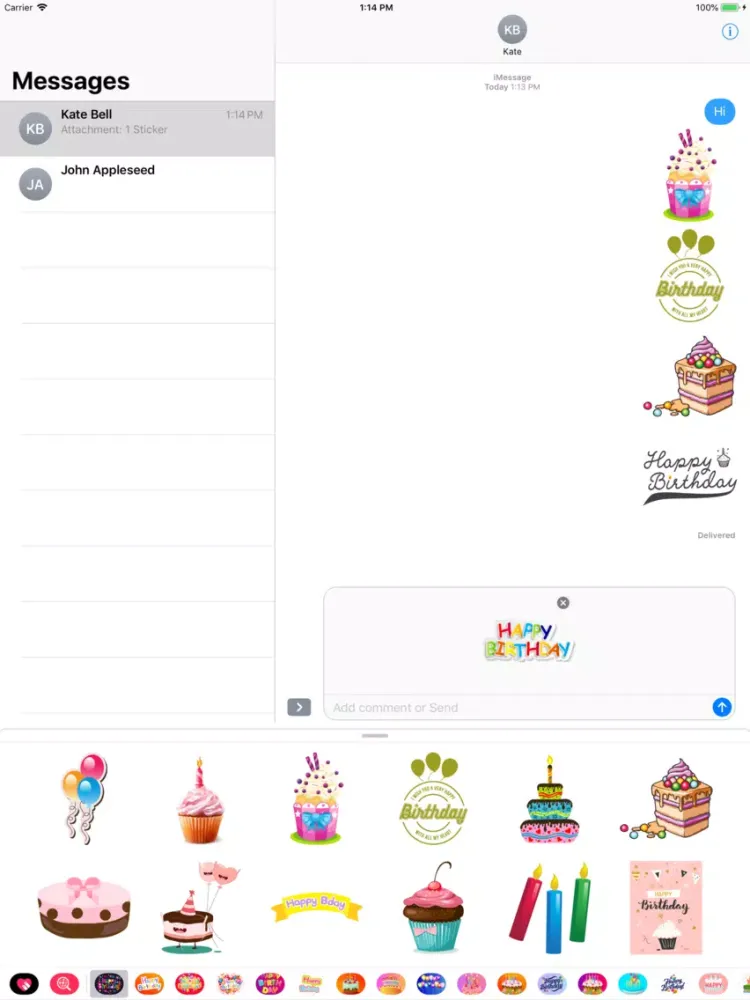 Happy Birthday Cakes & Wish IM iPad  스크린샷
