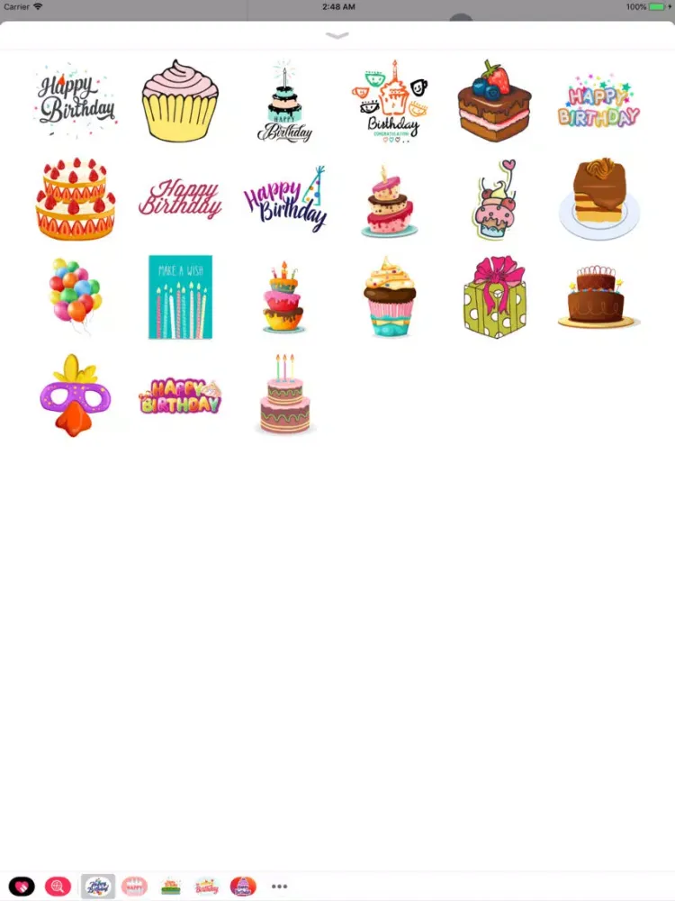 Birthday Cards & Wish Stickers iPad  Screenshots