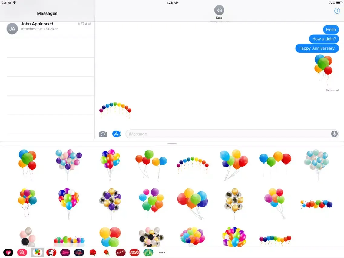 Capturas de pantalla de Colorful Balloons Text Sticker iPad 