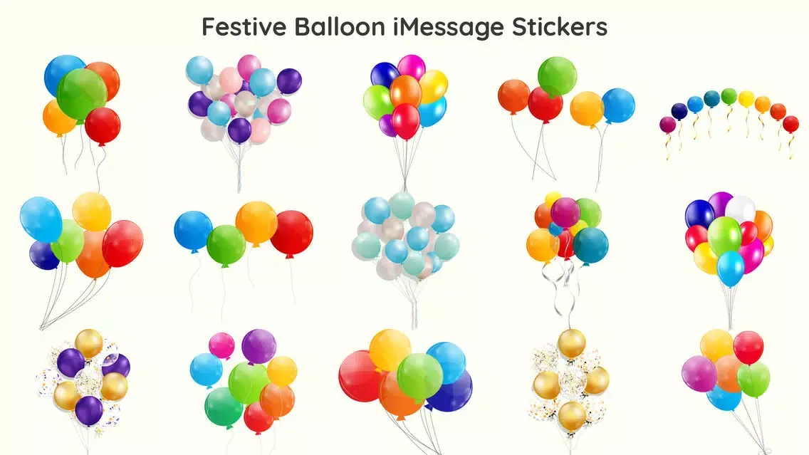 Capturas de pantalla de Colorful Balloons Text Sticker