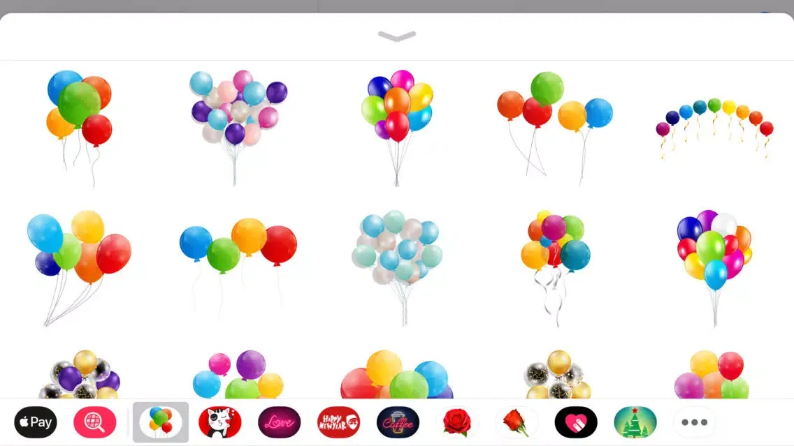 Capturas de pantalla de Colorful Balloons Text Sticker