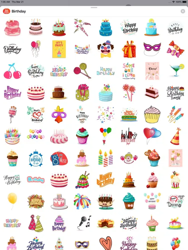 200+ Birthday MEGA Sticker App iPad  স্ক্রিনশট