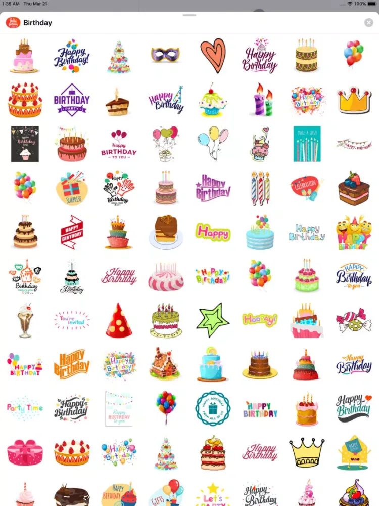 200+ Birthday MEGA Sticker App iPad  স্ক্রিনশট