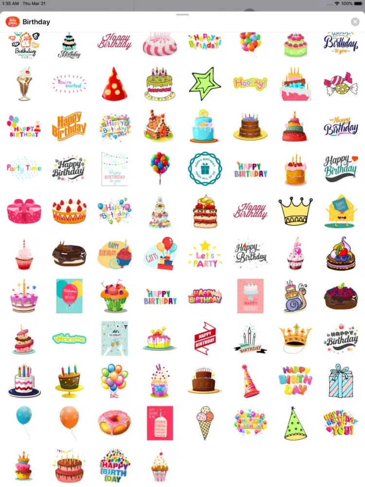 200+ Birthday MEGA Sticker App iPad  স্ক্রিনশট