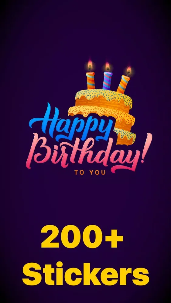 200+ Birthday MEGA Sticker App স্ক্রিনশট
