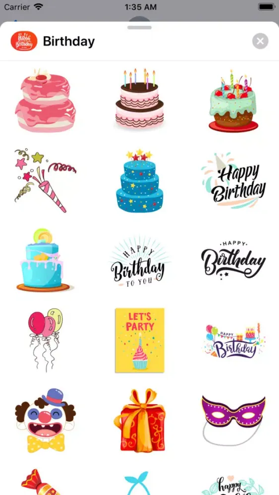 200+ Birthday MEGA Sticker App স্ক্রিনশট