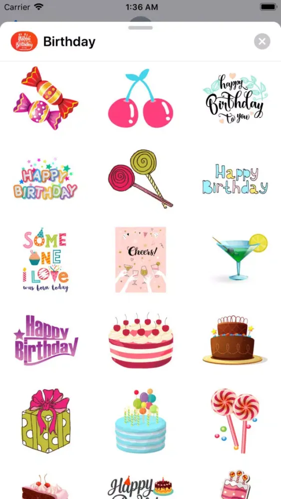 200+ Birthday MEGA Sticker App স্ক্রিনশট