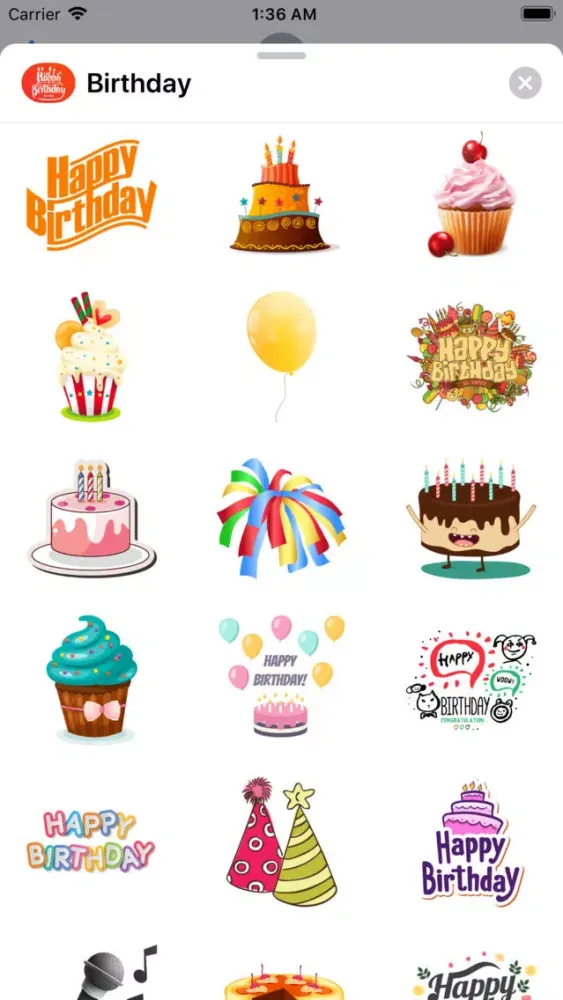 200+ Birthday MEGA Sticker App স্ক্রিনশট