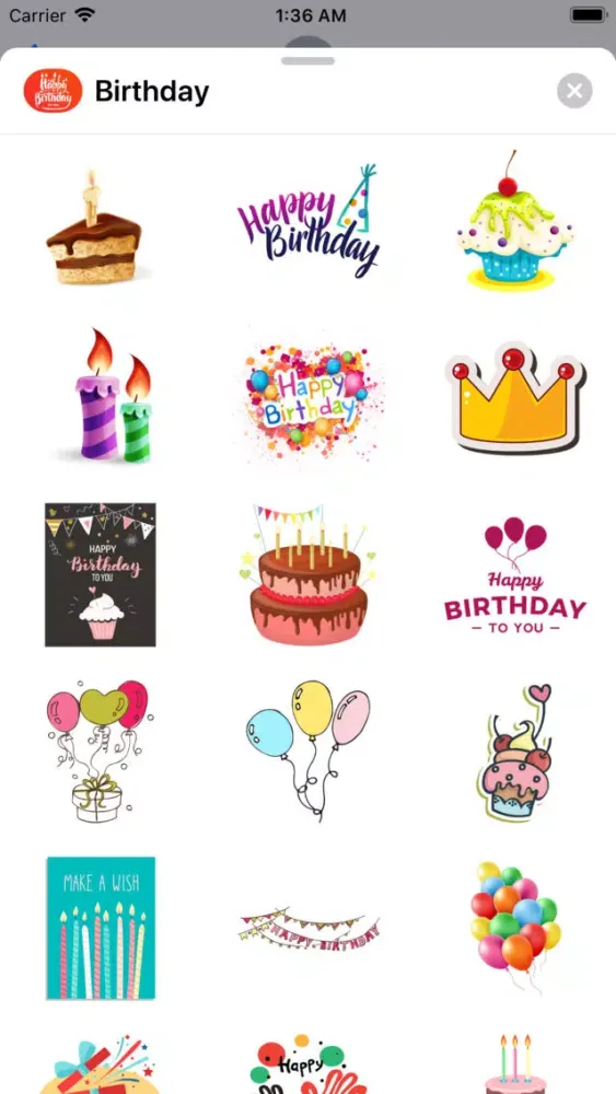 200+ Birthday MEGA Sticker App স্ক্রিনশট