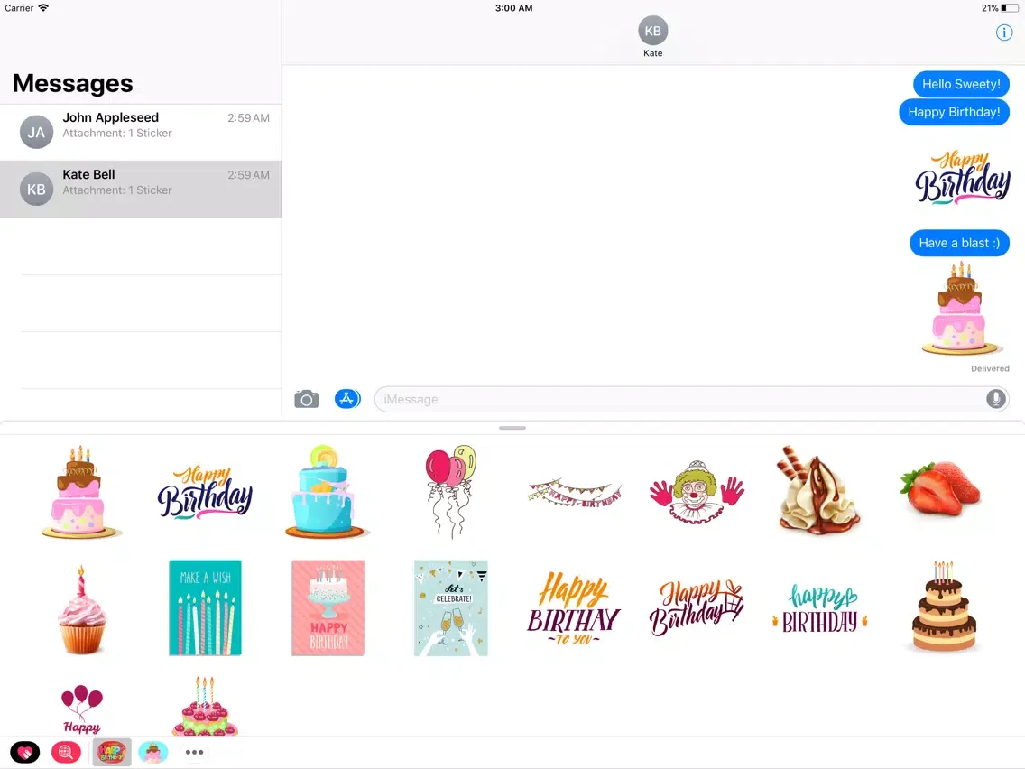 Happy Birthday Celebration App iPad 应用截图