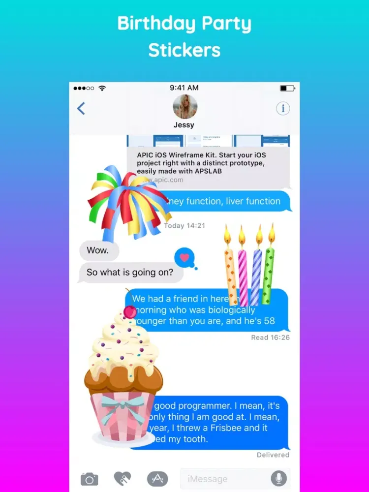 Zrzuty ekranu Happy Birthday Sticker App Emo iPad 