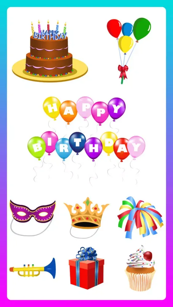Zrzuty ekranu Happy Birthday Sticker App Emo