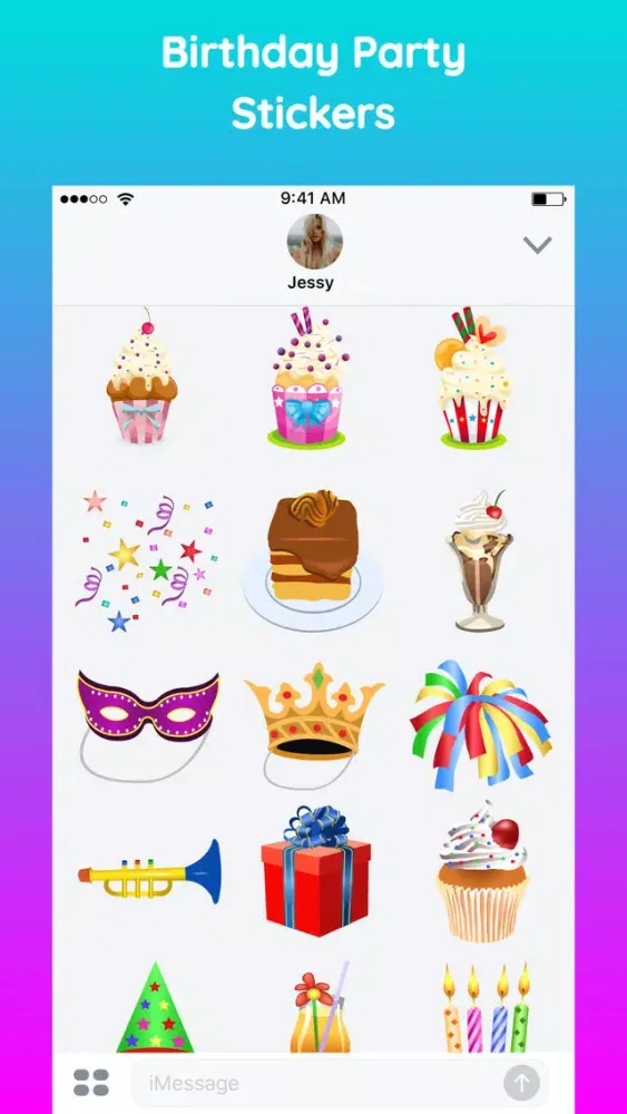Zrzuty ekranu Happy Birthday Sticker App Emo