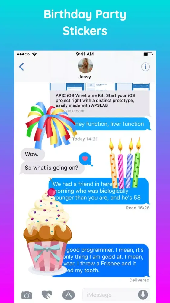 Zrzuty ekranu Happy Birthday Sticker App Emo