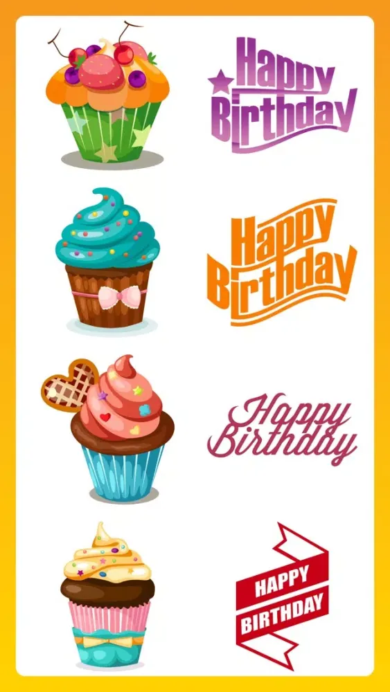 Zrzuty ekranu Best Happy Birthday Stickers