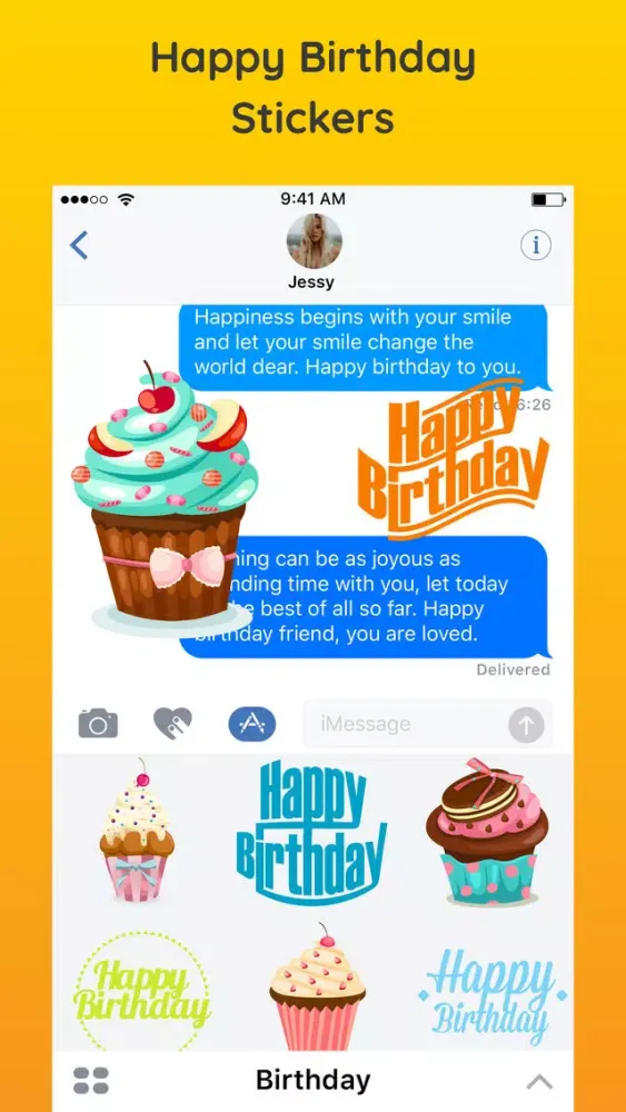 Zrzuty ekranu Best Happy Birthday Stickers
